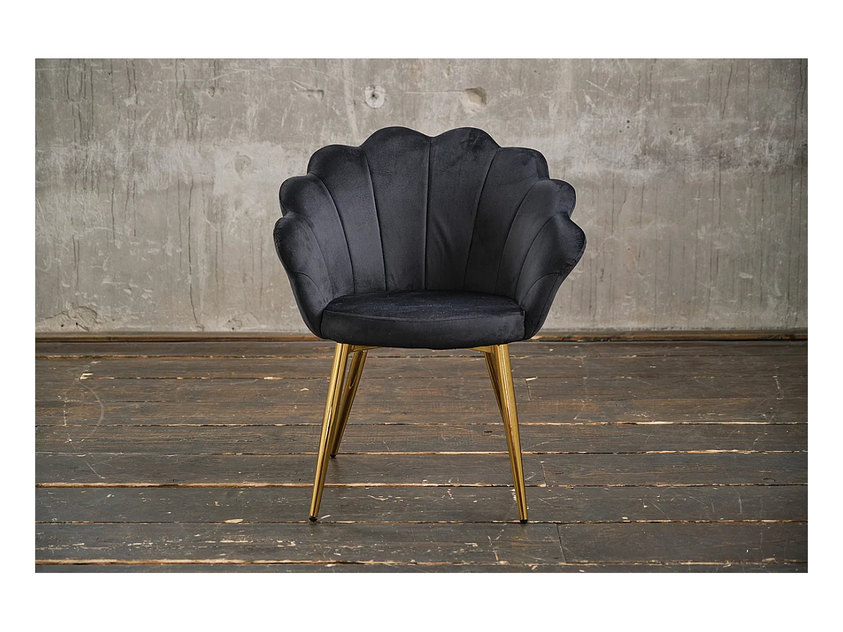 Chaise - Noir Velours - CARLA
