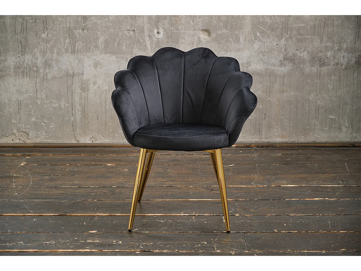 Chaise - Noir Velours - CARLA