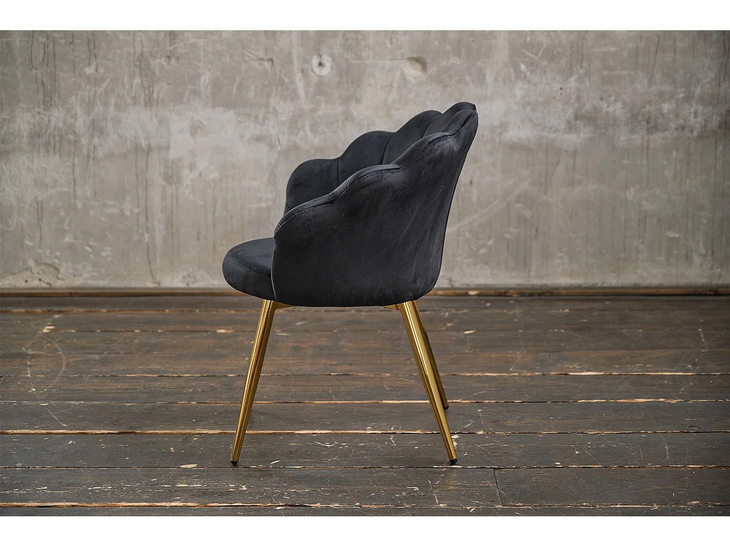 Chaise - Noir Velours - CARLA