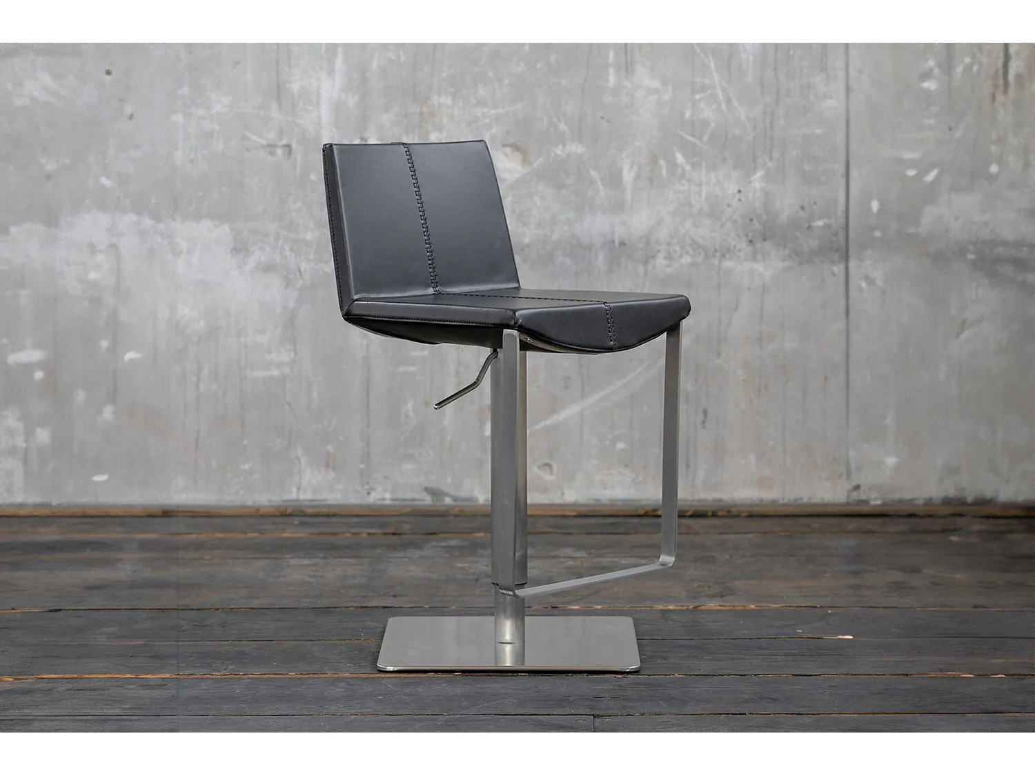 Barkruk - Zwart Imitatieleer - FES