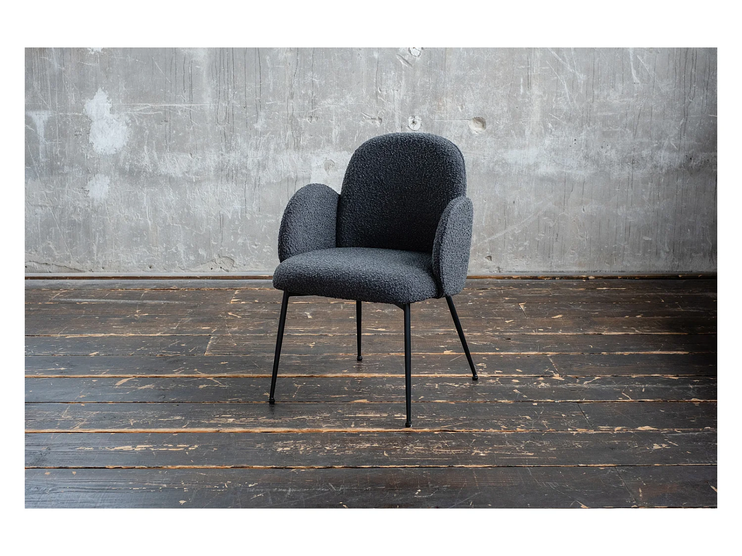 Esszimmerstuhl - Schwarz Webstoff - DEON