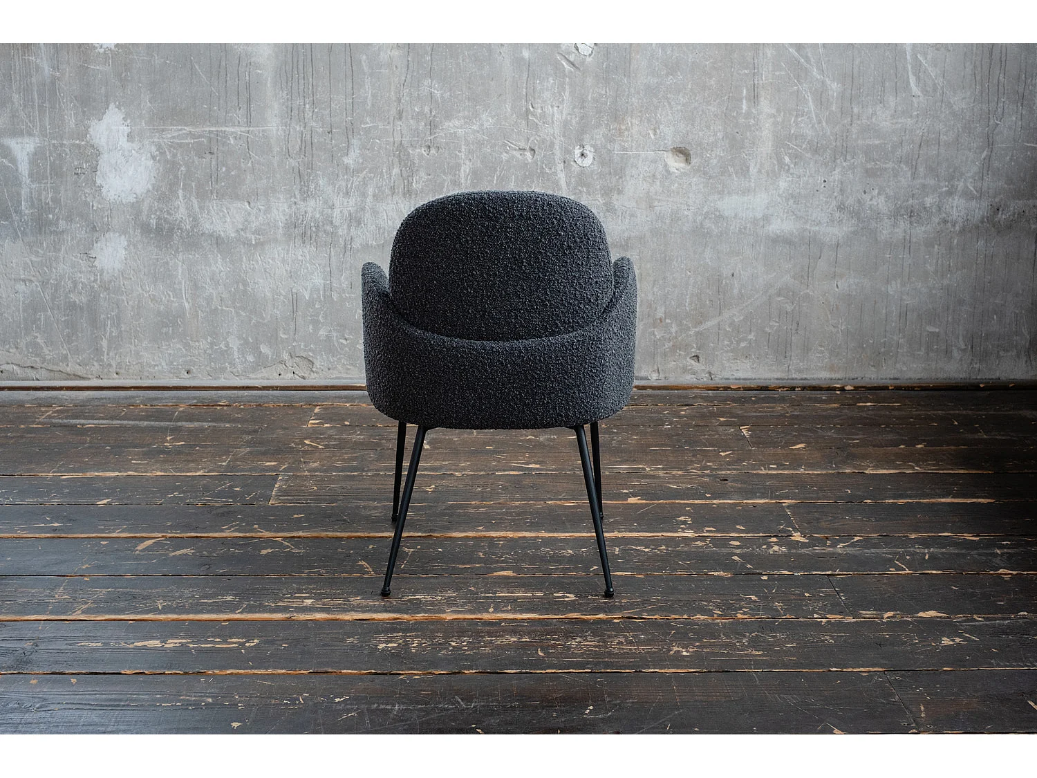 Chaise - Noir tissu tissé - DEON