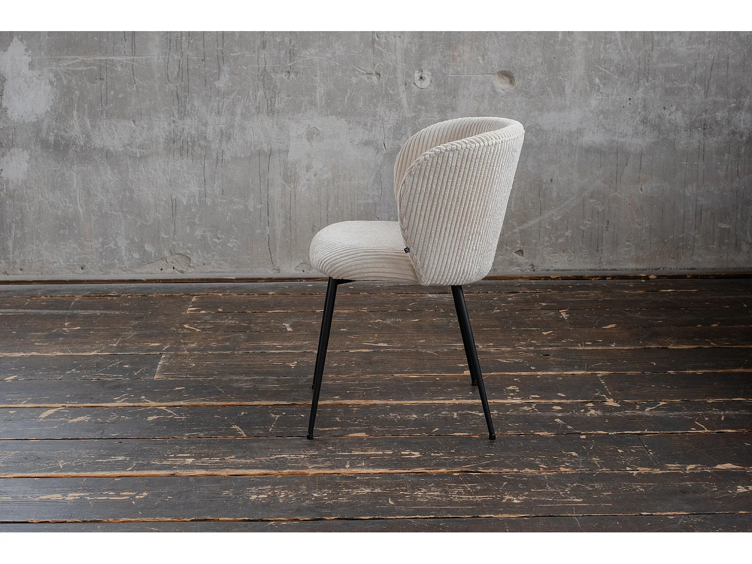 Eetkamerstoel - Crème wit Koord - LENA