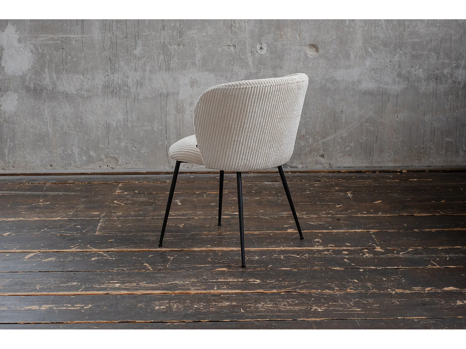 Eetkamerstoel - Crème wit Koord - LENA