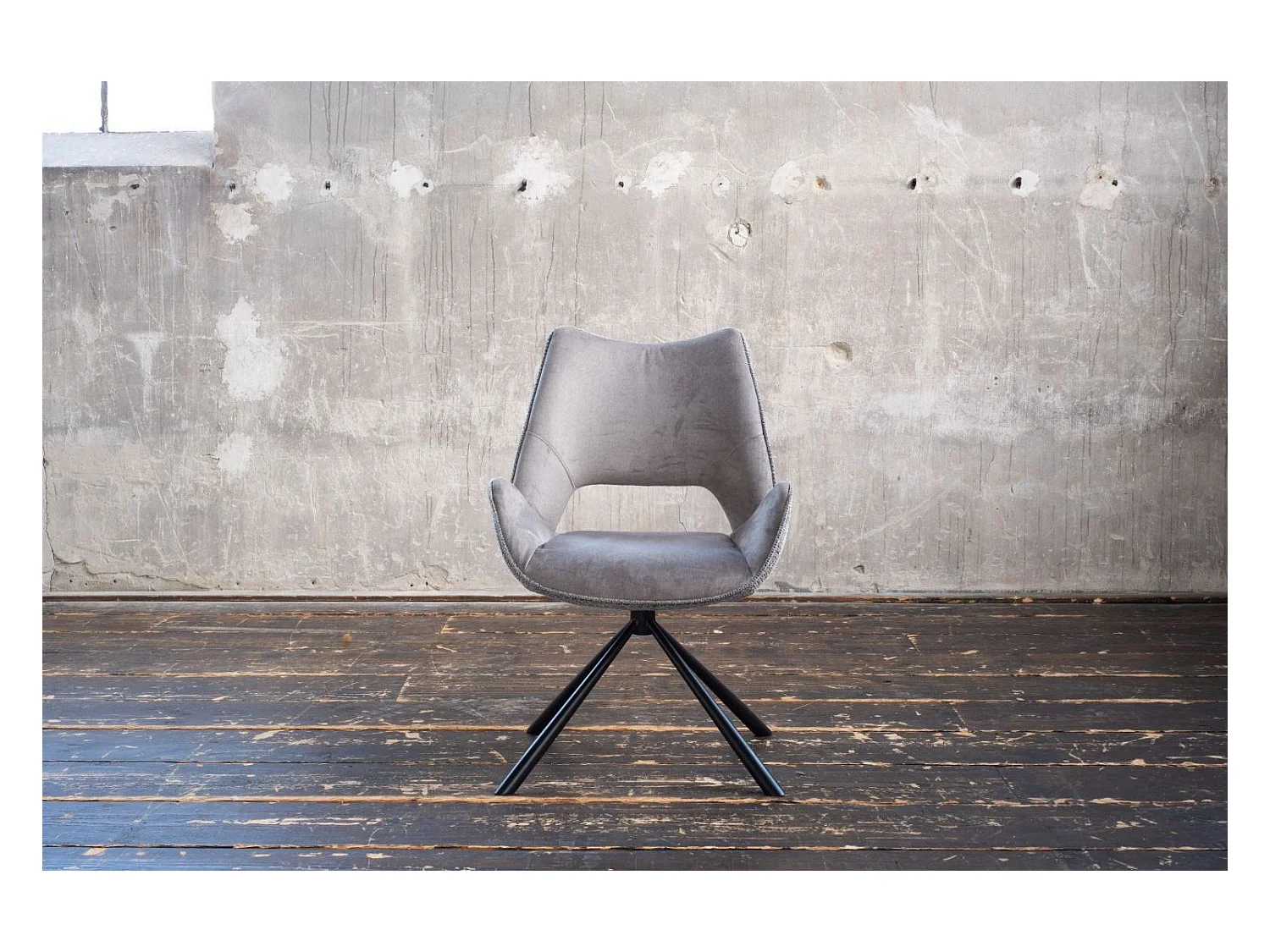 Chaise - Gris tissu tissé - VELO