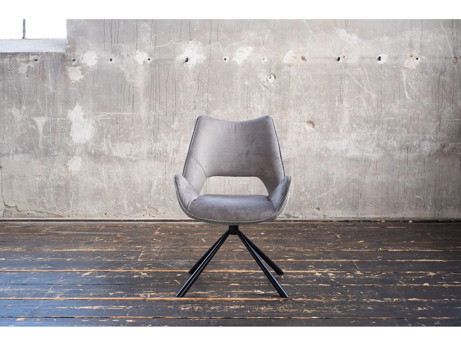 Chaise - Gris tissu tissé - VELO