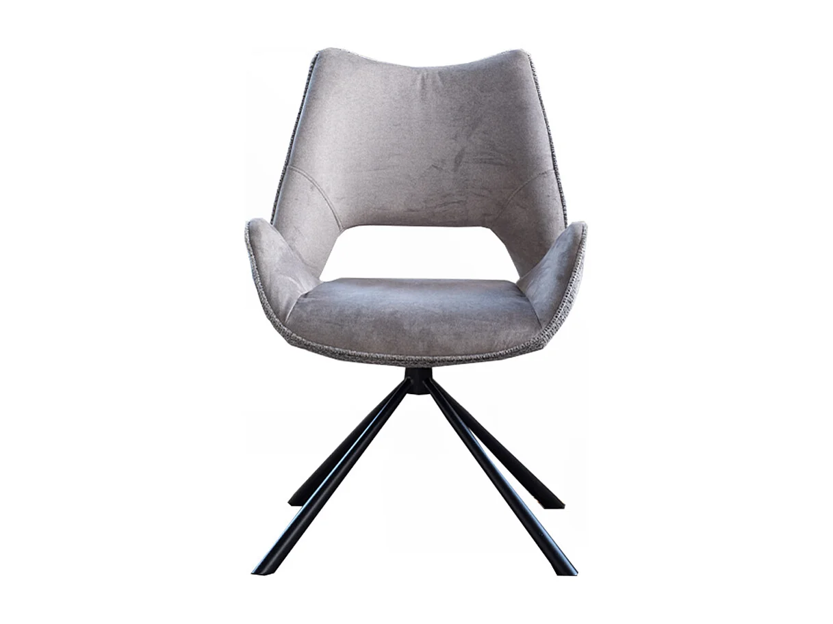 Chaise - Gris tissu tissé - VELO