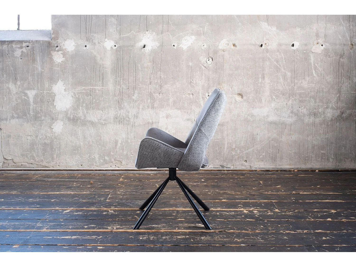 Chaise - Gris tissu tissé - VELO