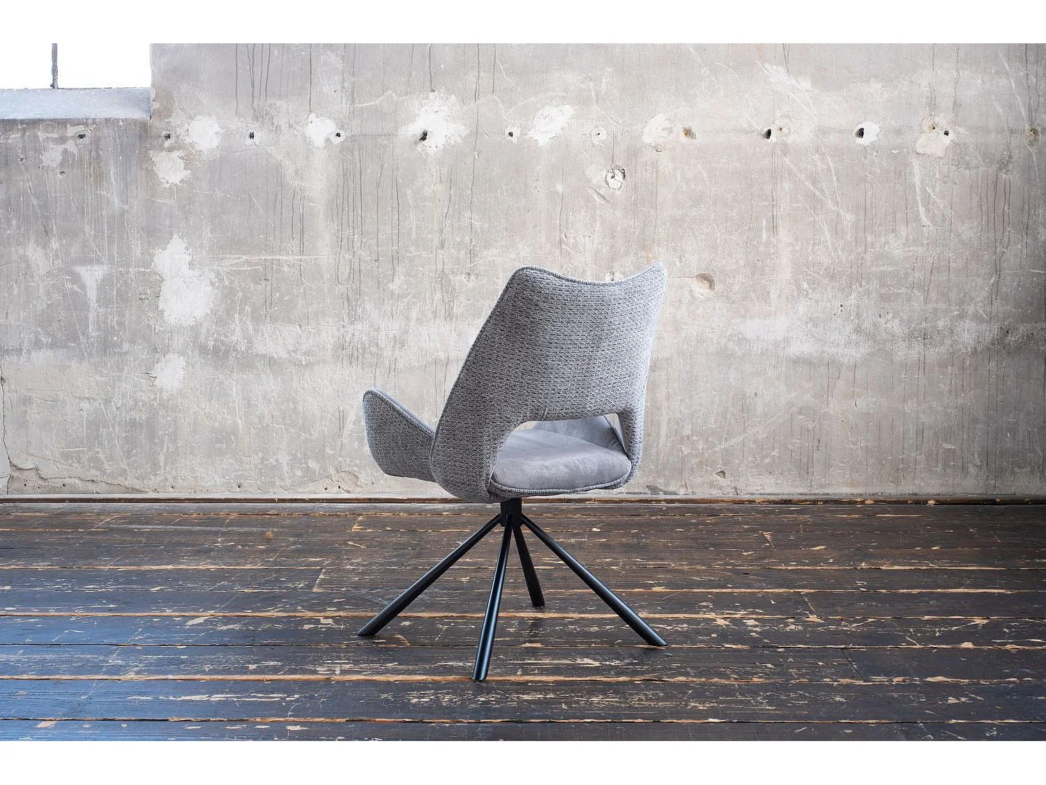 Chaise - Gris tissu tissé - VELO