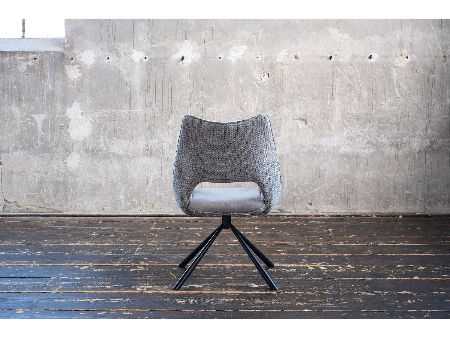 Chaise - Gris tissu tissé - VELO