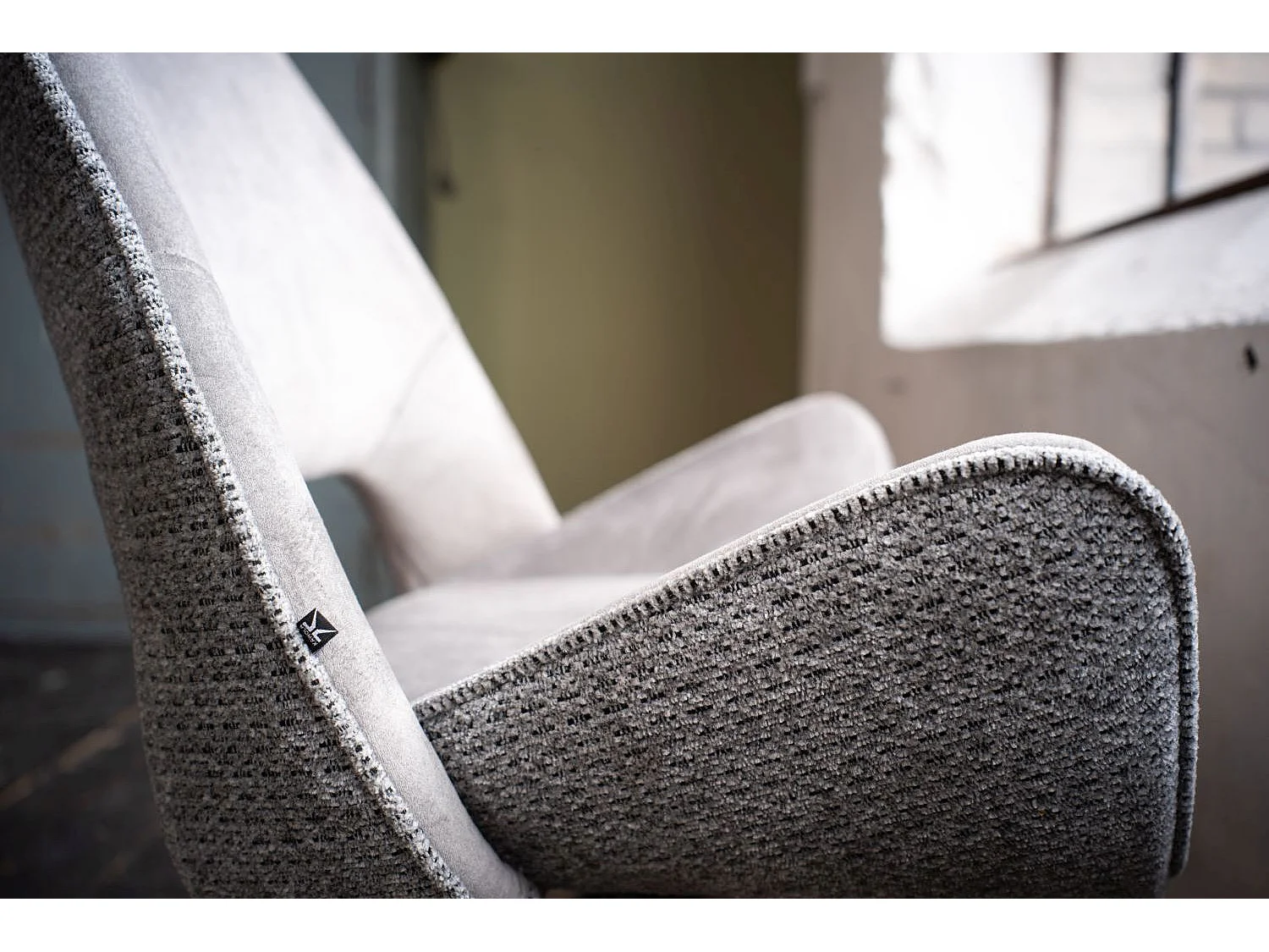 Chaise - Gris tissu tissé - VELO