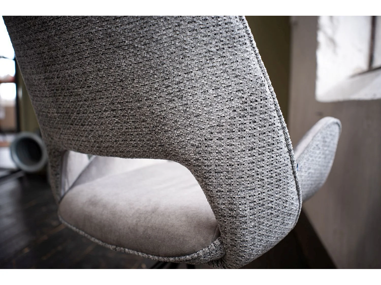 Chaise - Gris tissu tissé - VELO