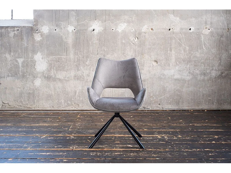 Esszimmerstuhl - Grau Webstoff - VELO