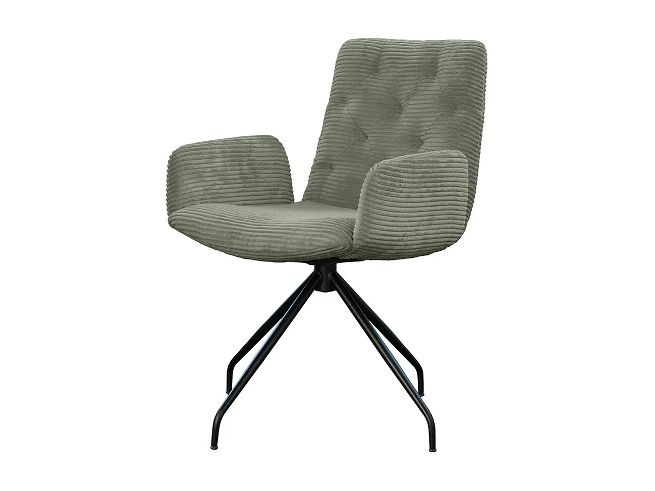 Fauteuil - Vert Velours côtelé - CHARME