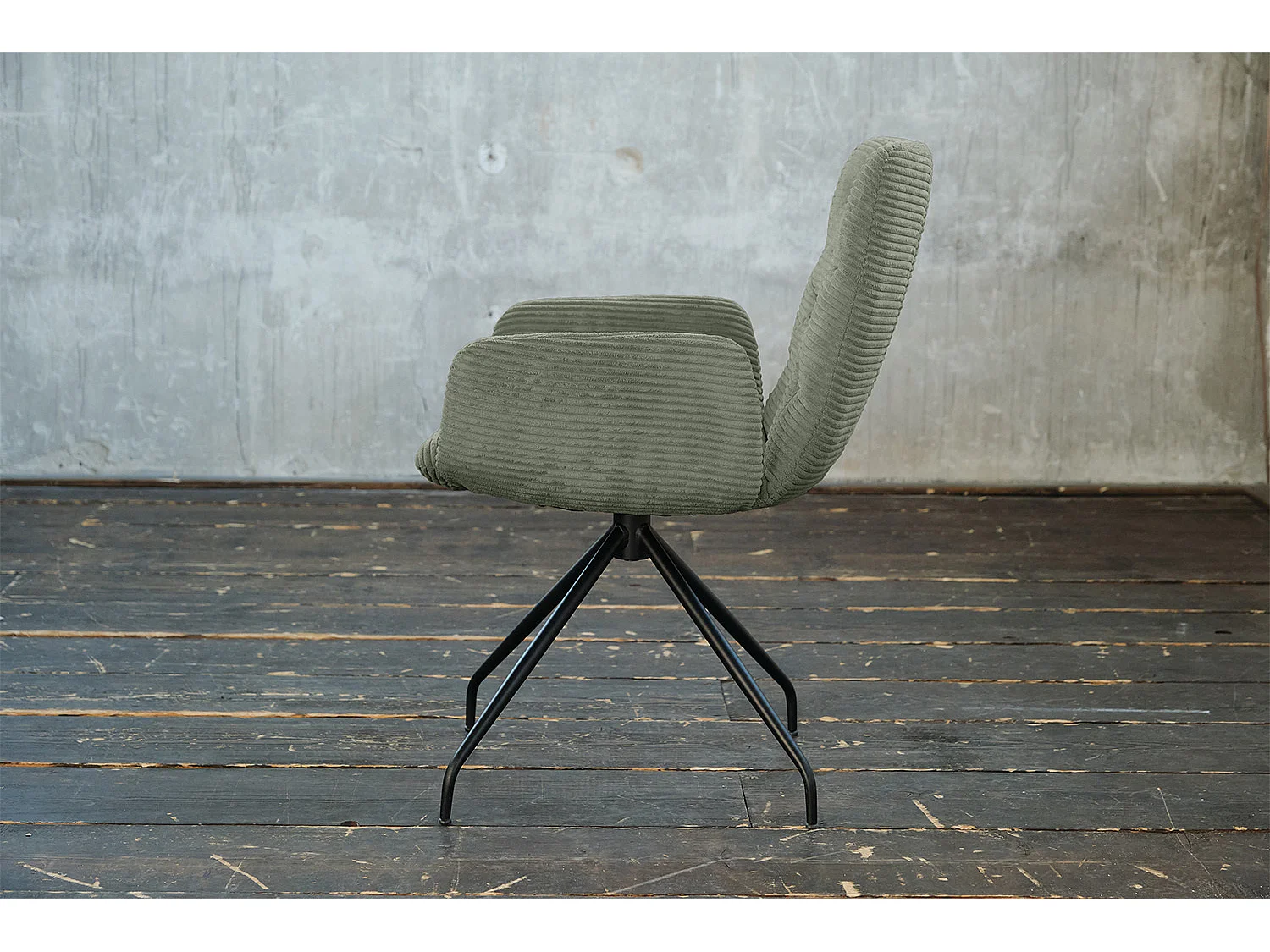 Fauteuil - Vert Velours côtelé - CHARME