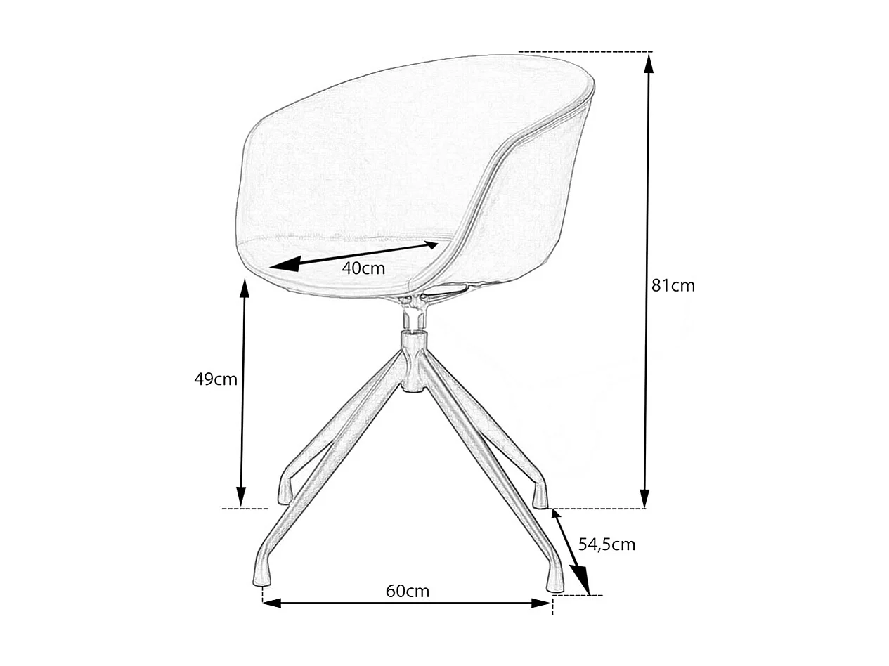 Fauteuil - marron similicuir - DANI