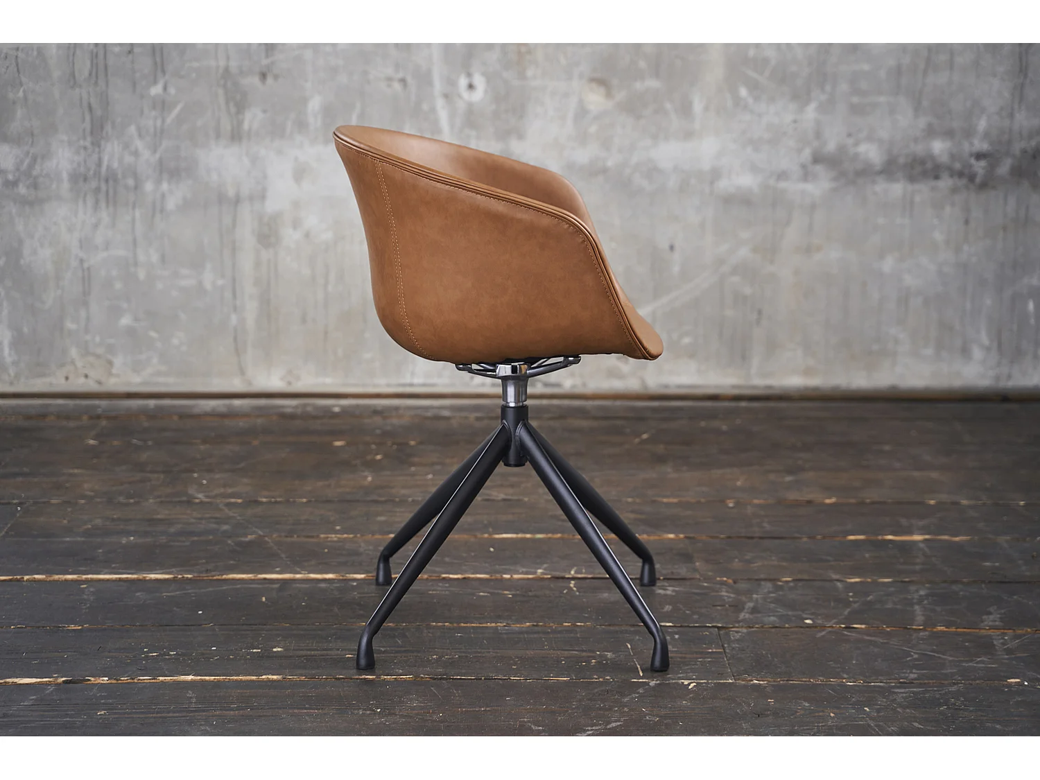 Fauteuil - marron similicuir - DANI