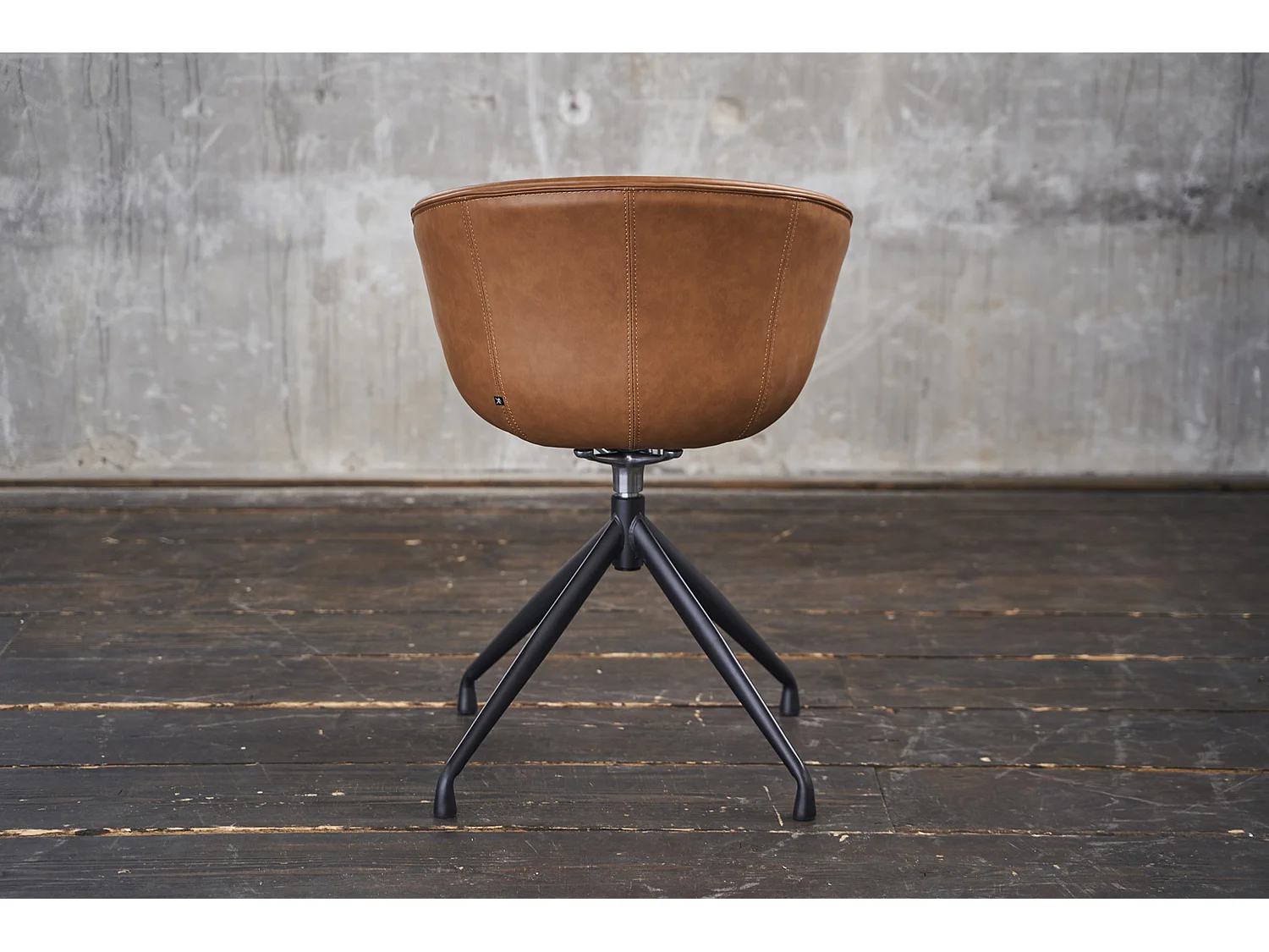 Fauteuil - marron similicuir - DANI