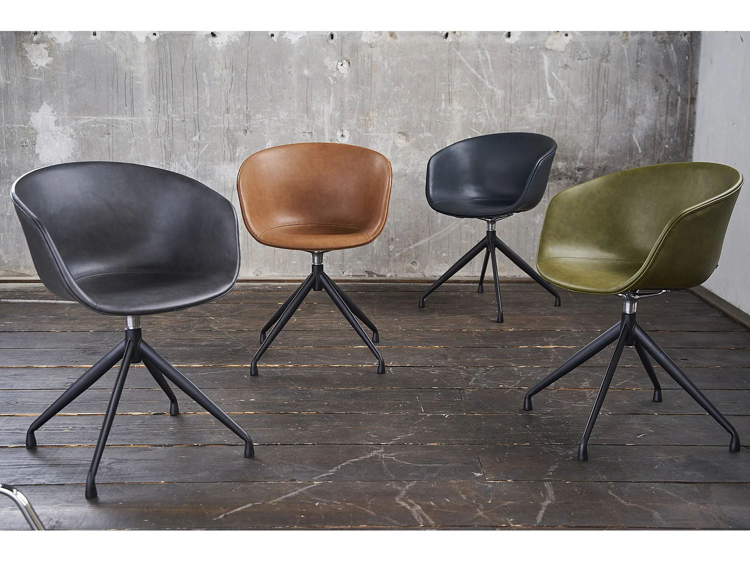 Fauteuil - marron similicuir - DANI