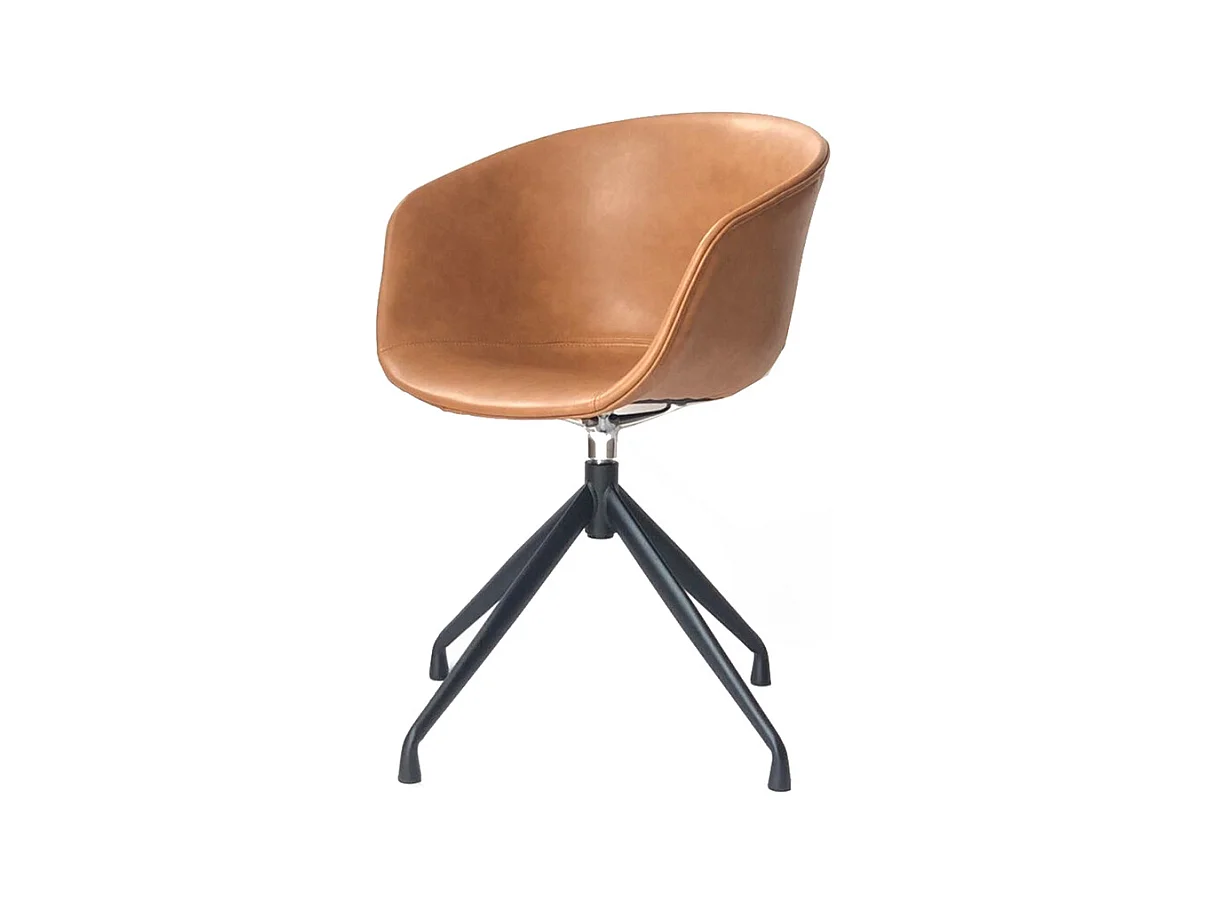 Drehstuhl - Braun Kunstleder - DANI