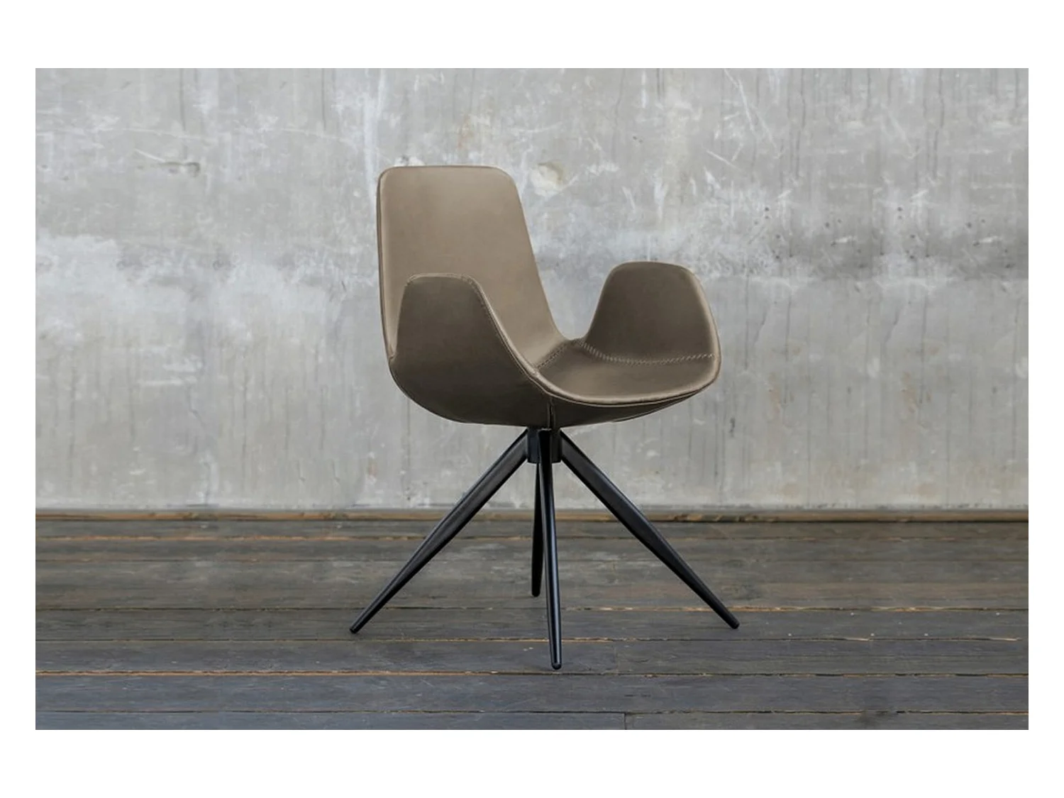 Fauteuil - Gris similicuir - QUEN