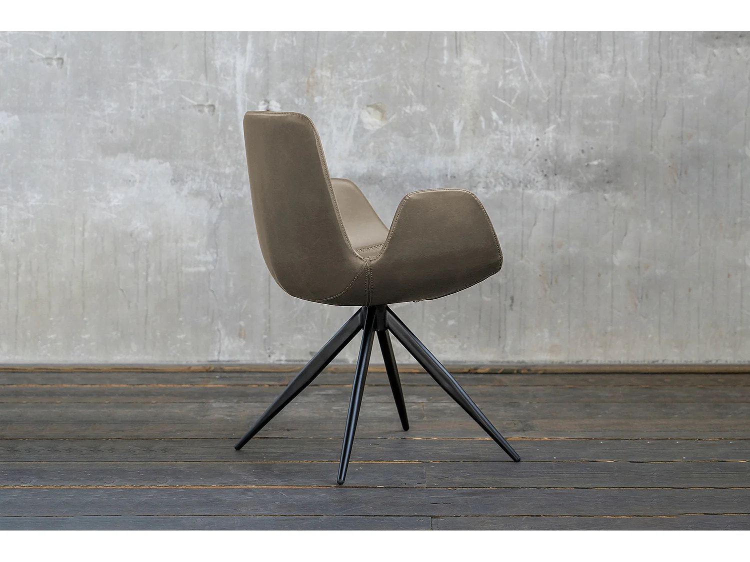 Drehstuhl - Grau Kunstleder - QUEN