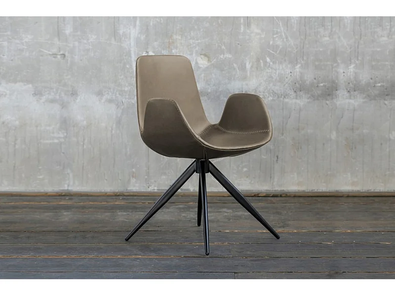 Fauteuil - Gris similicuir - QUEN