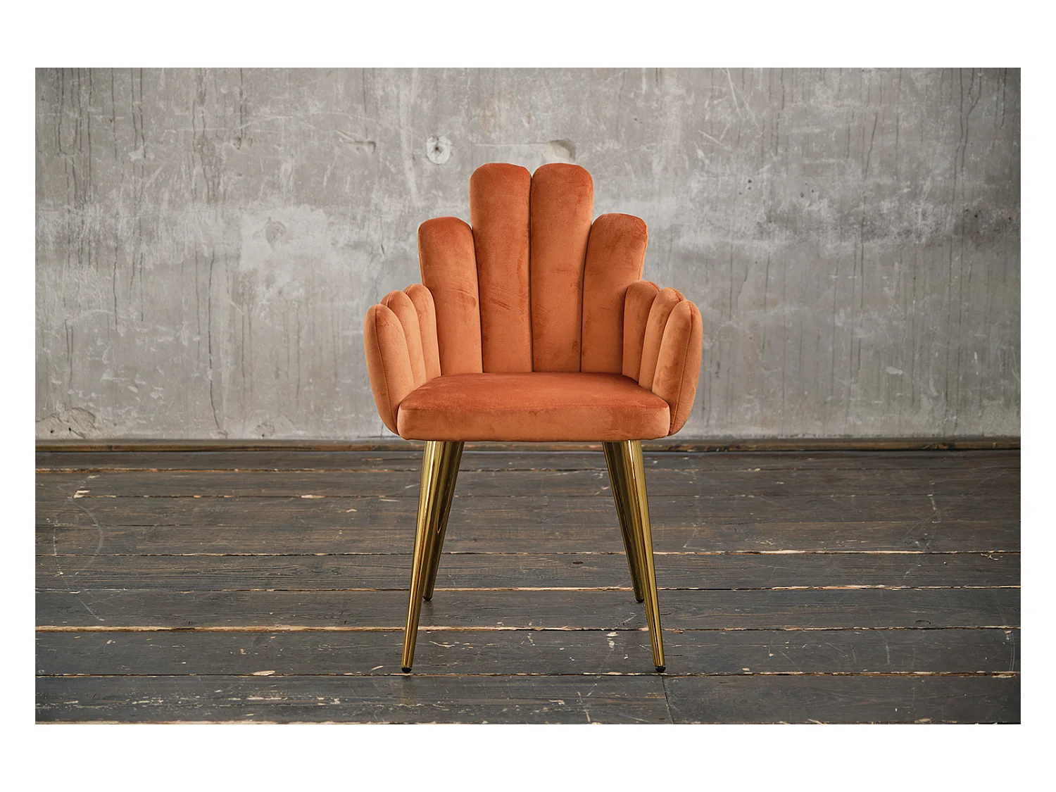 Chaise - cuivre Velours - FREJA