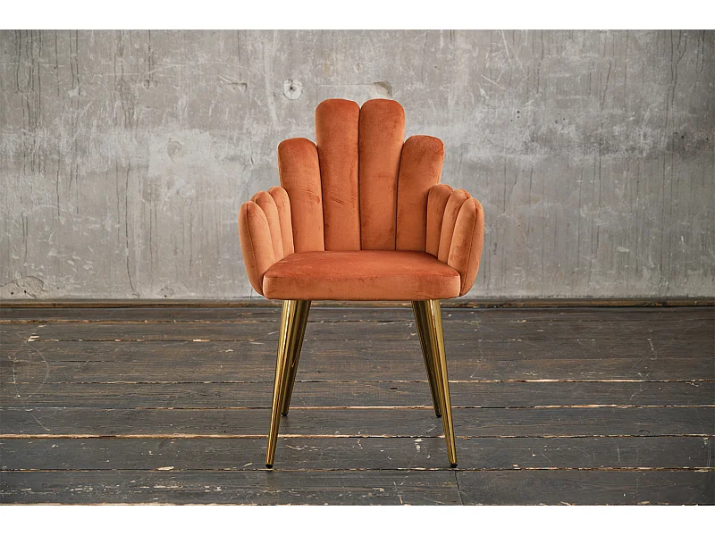 Chaise - cuivre Velours - FREJA