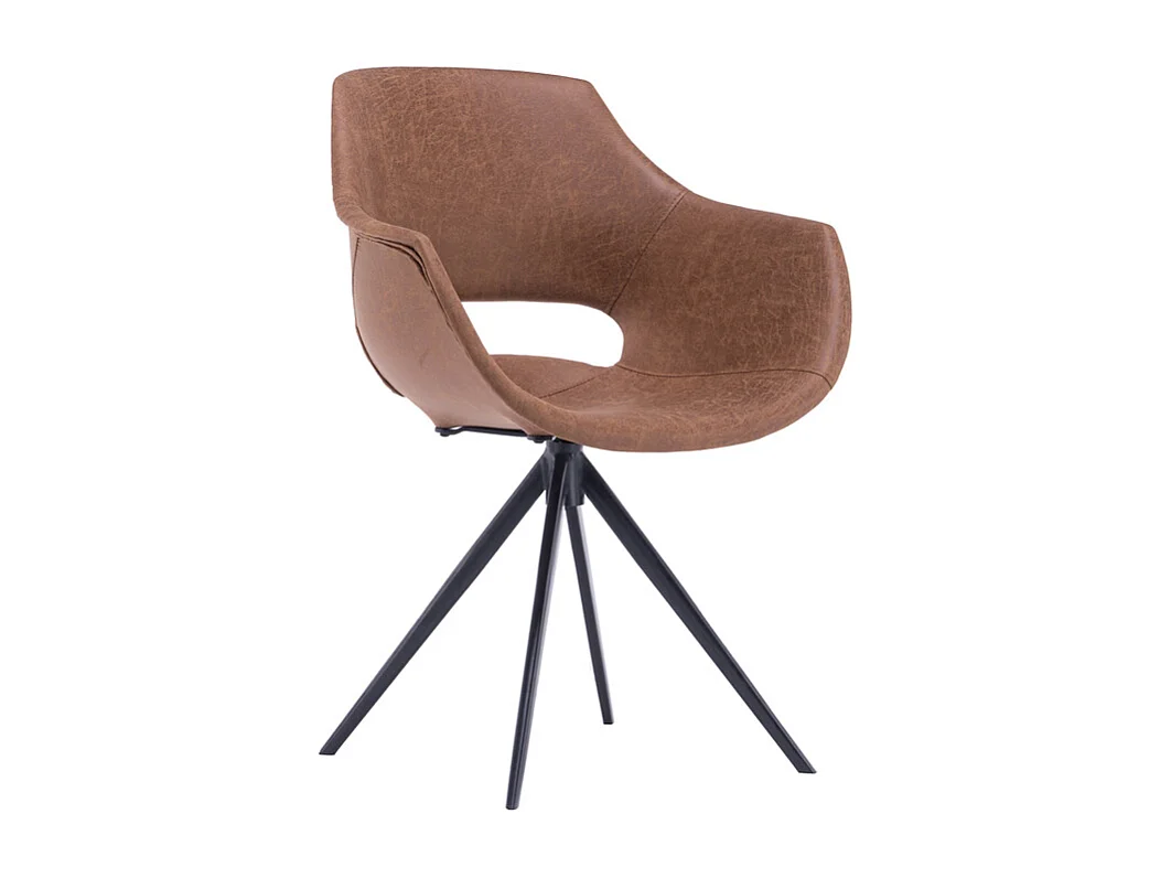 Drehstuhl - Braun Microfaser - ZAJA