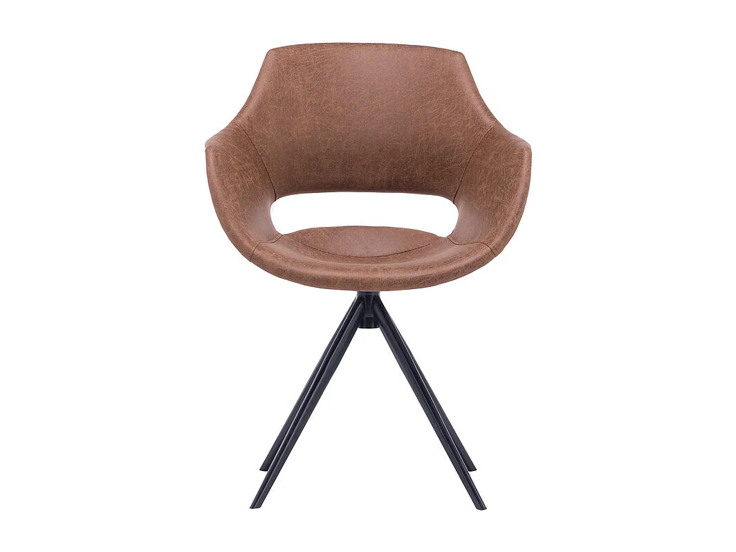 Drehstuhl - Braun Microfaser - ZAJA