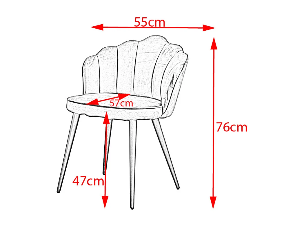 silla - plata terciopelo - SALLY