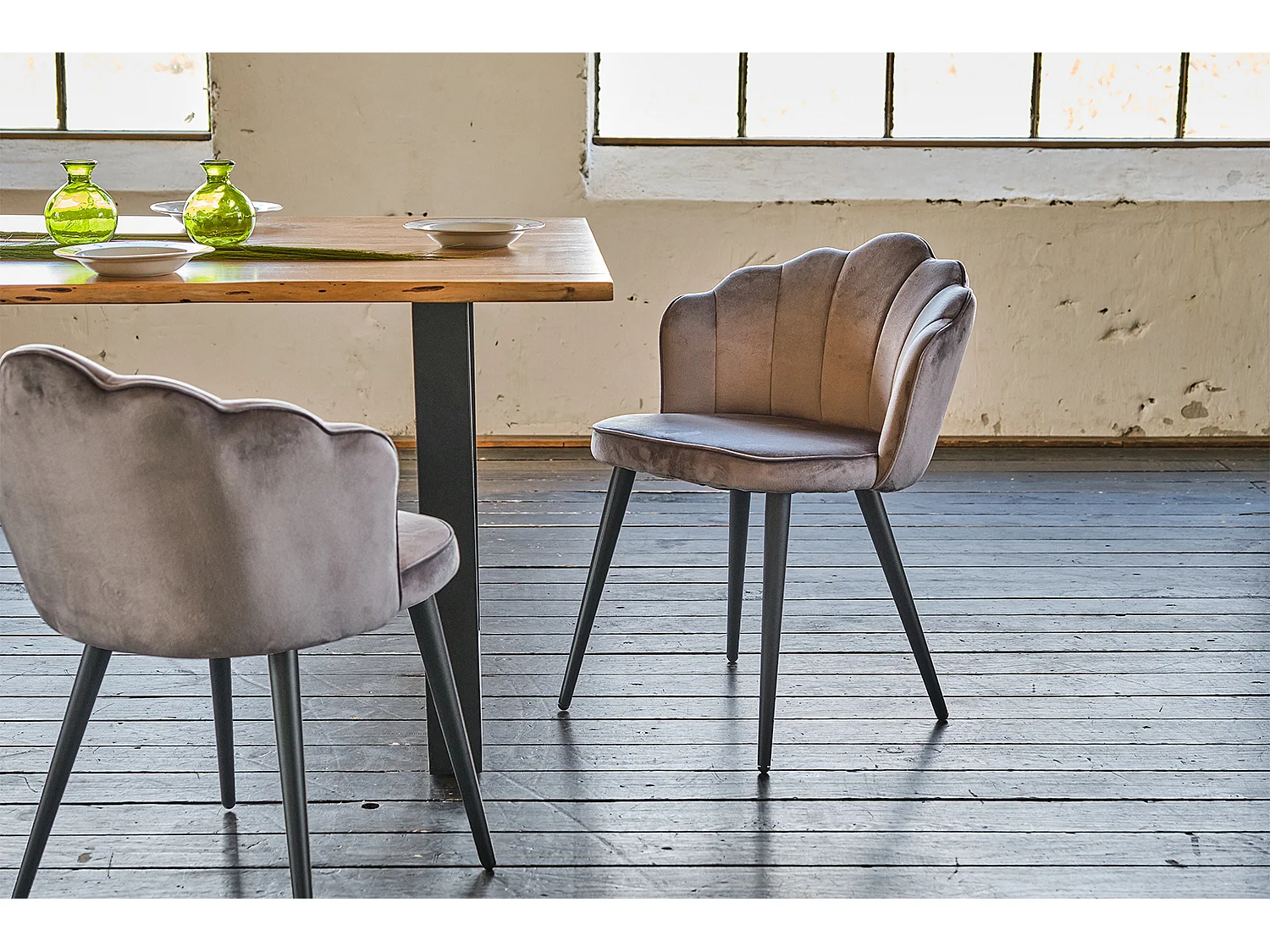 silla - plata terciopelo - SALLY