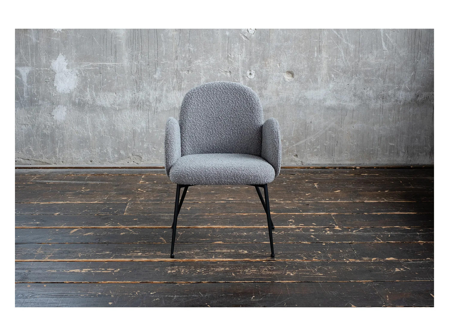 Sedia - Grigio tessuto intrecciato - DEON