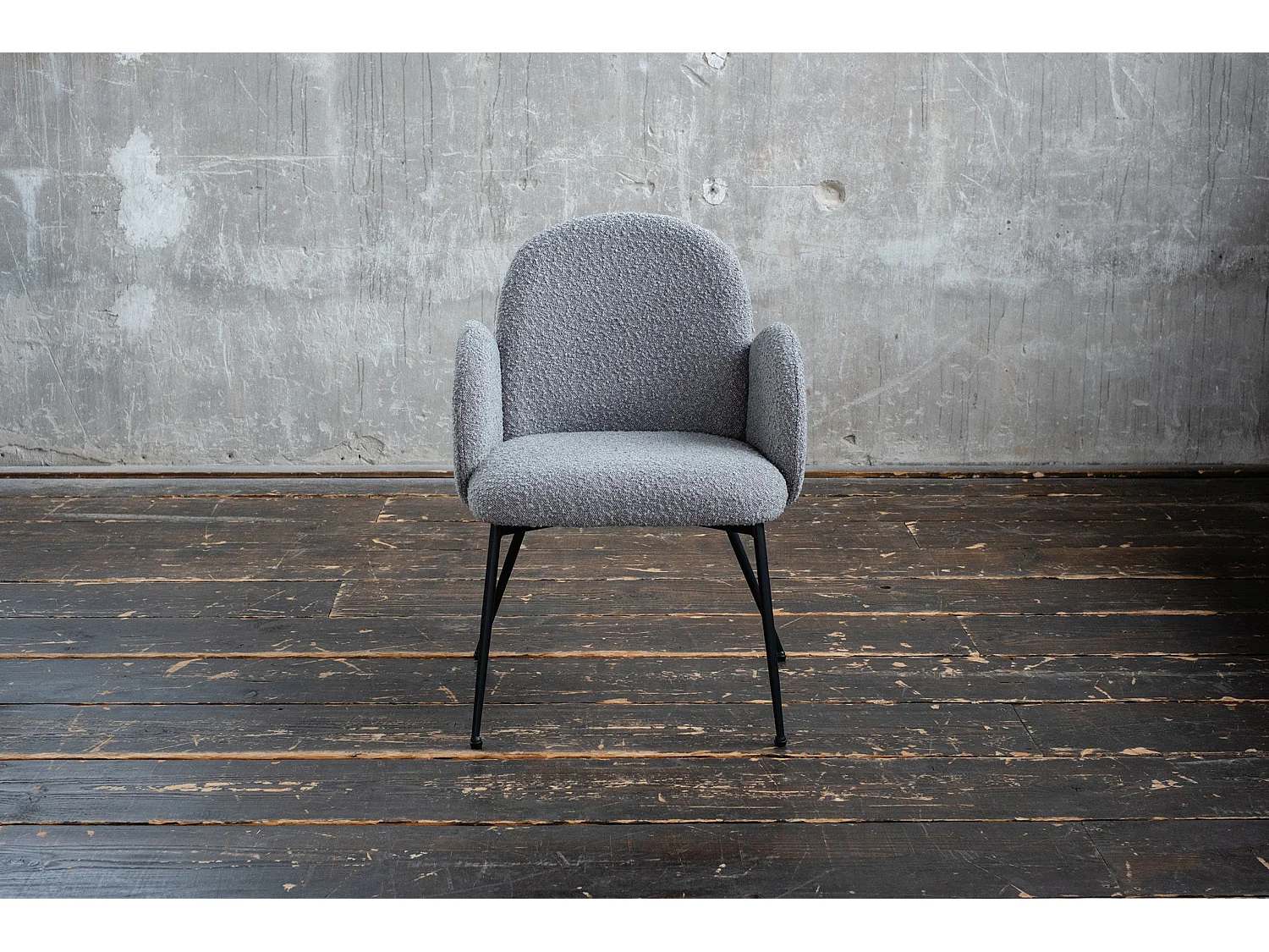 Chaise - Gris tissu tissé - DEON