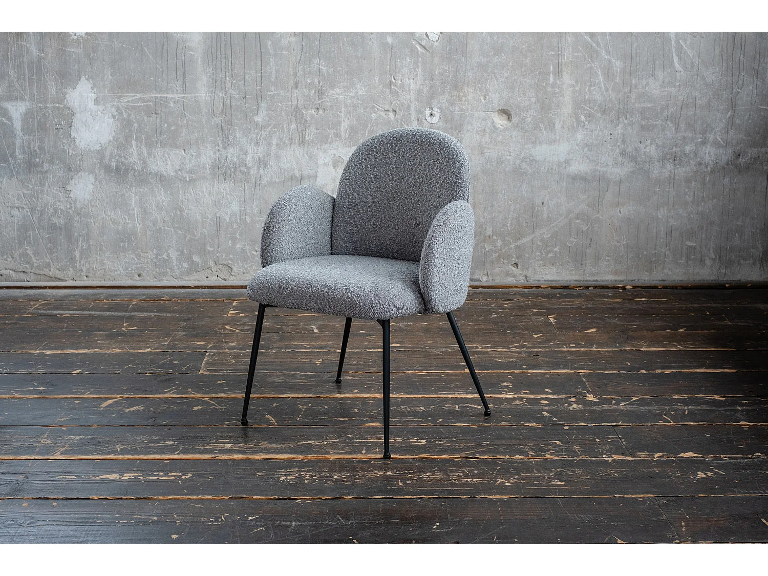 Chaise - Gris tissu tissé - DEON