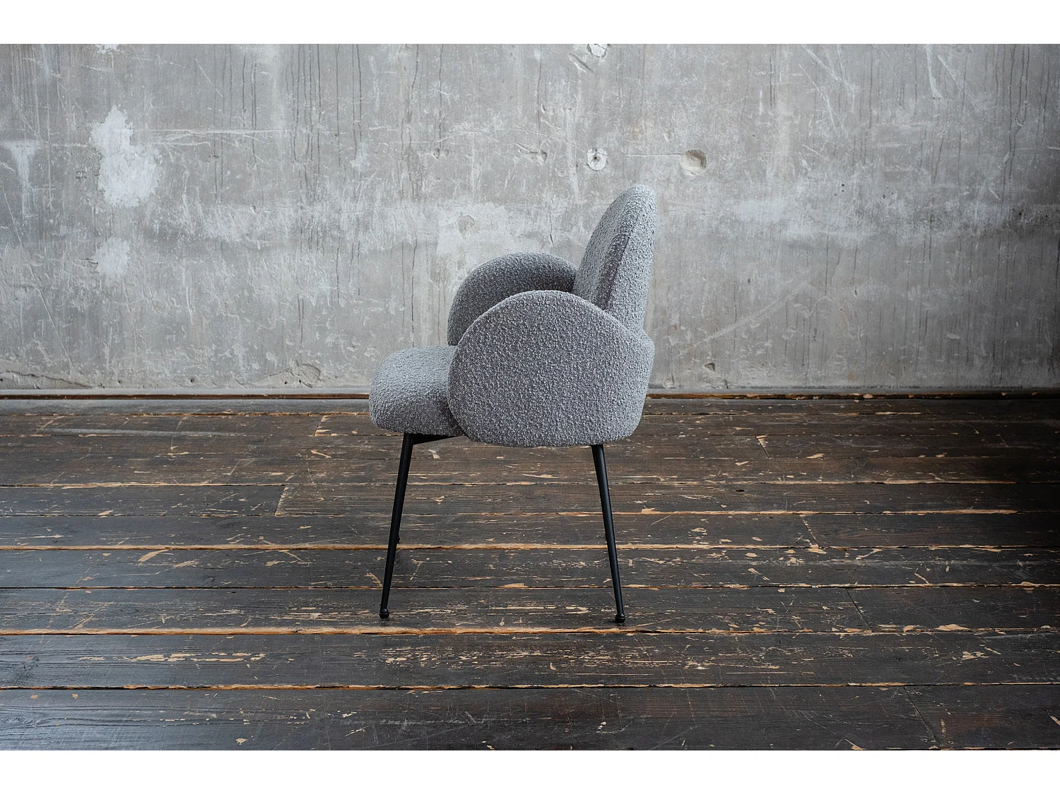 Chaise - Gris tissu tissé - DEON