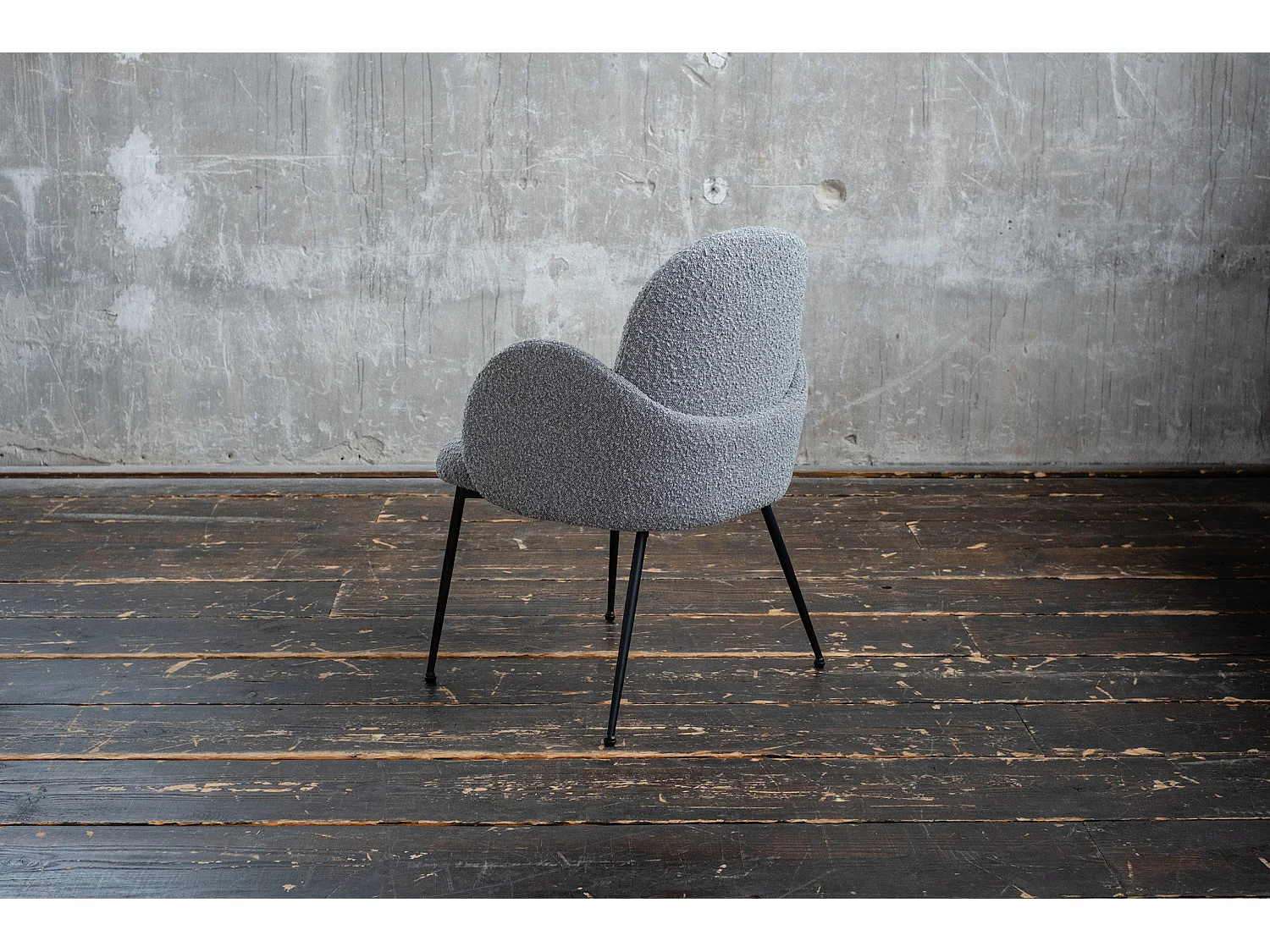 Chaise - Gris tissu tissé - DEON