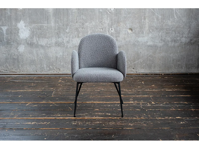 Chaise - Gris tissu tissé - DEON