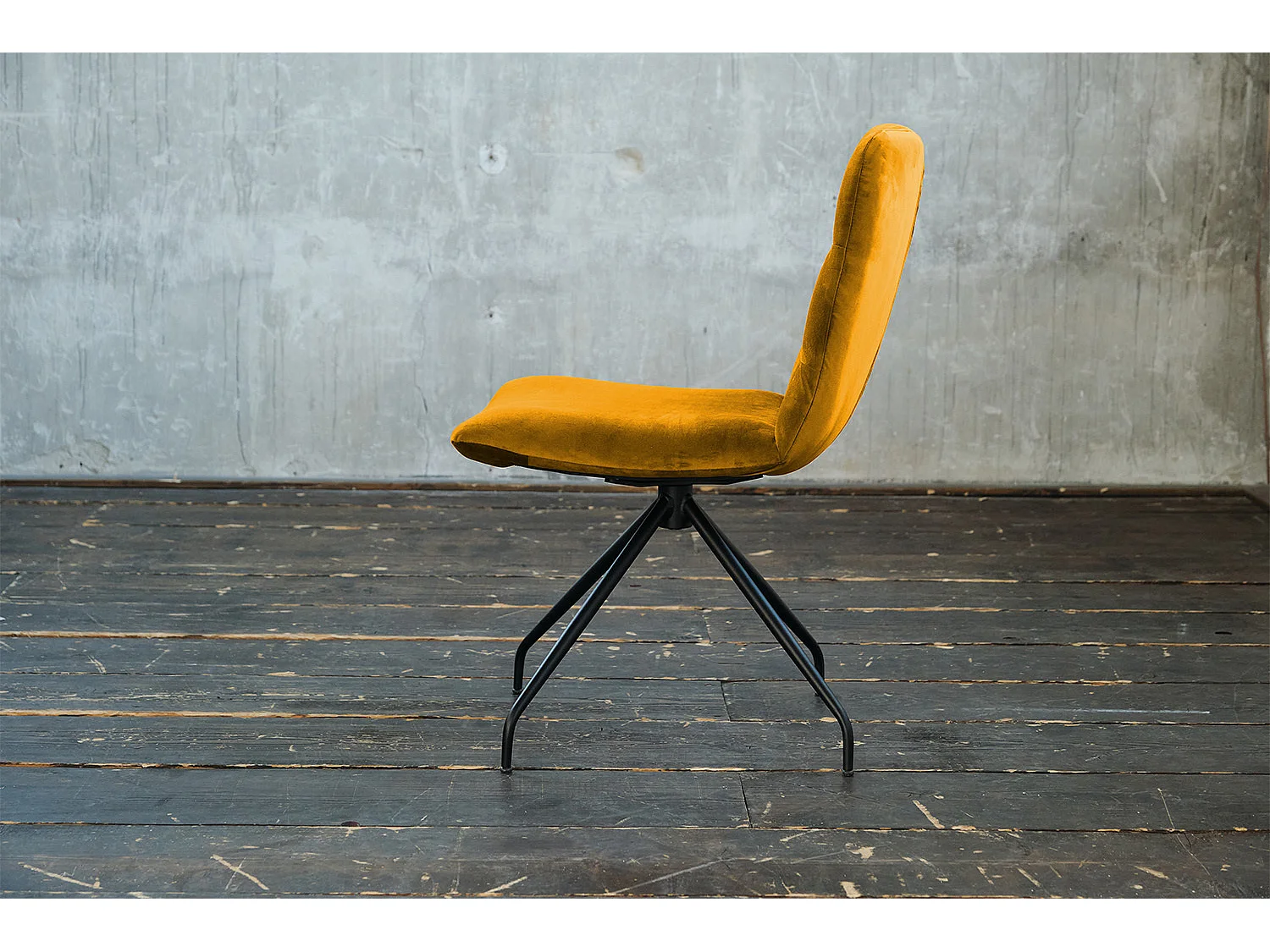 Fauteuil - jaune Velours - CHARME