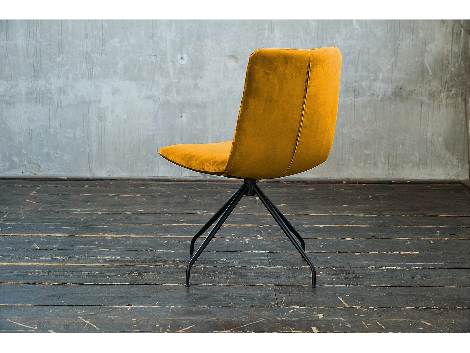 Fauteuil - jaune Velours - CHARME