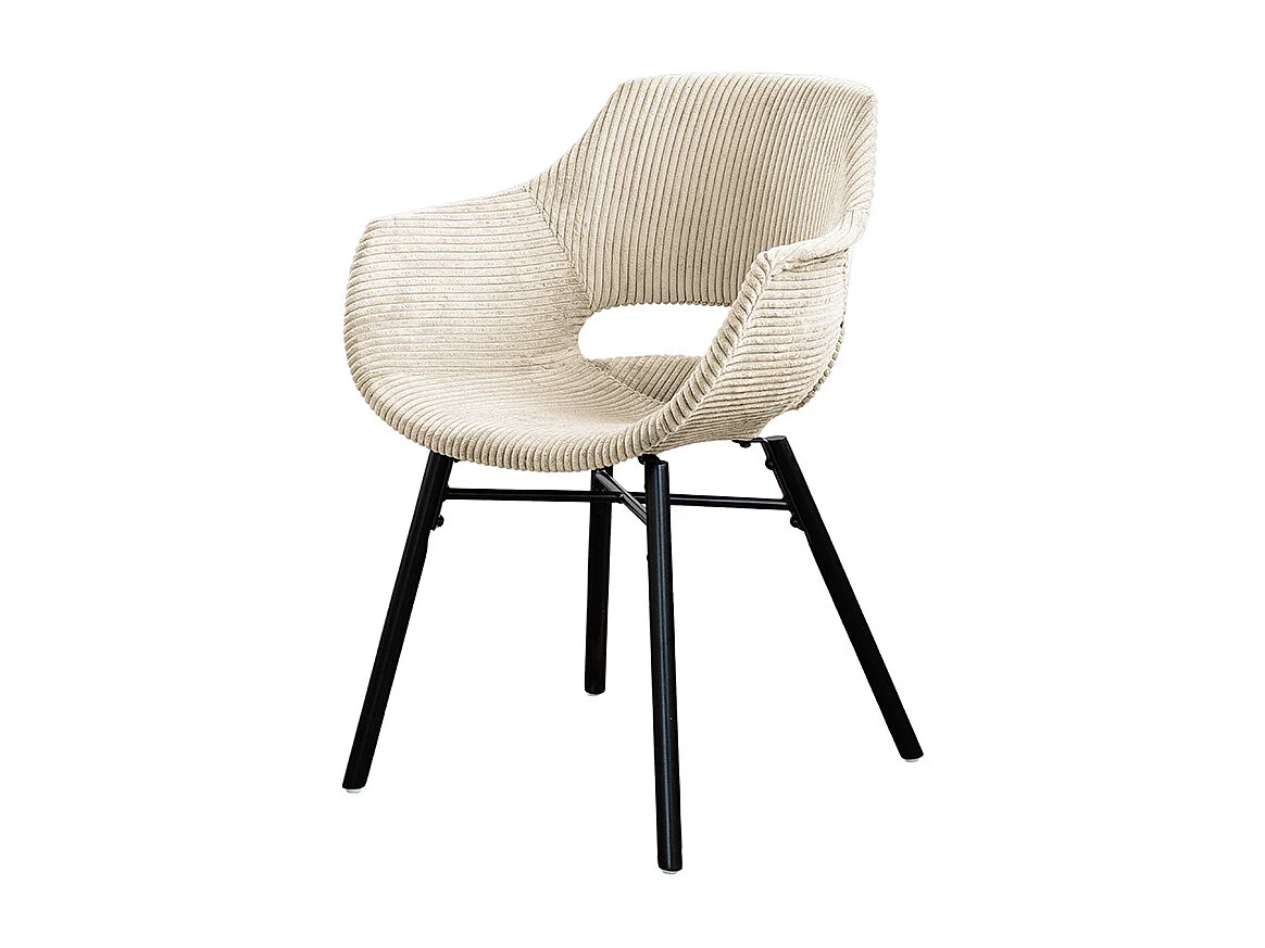 Esszimmerstuhl - Cremeweiß Cord - ZAJA