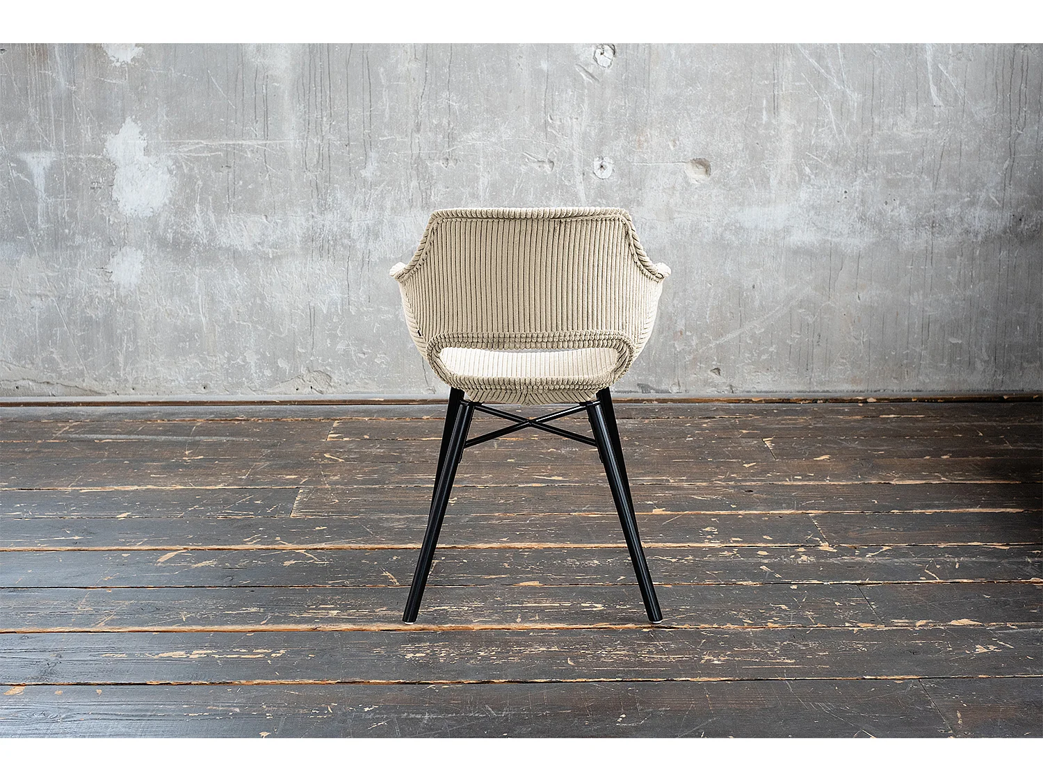 Esszimmerstuhl - Cremeweiß Cord - ZAJA