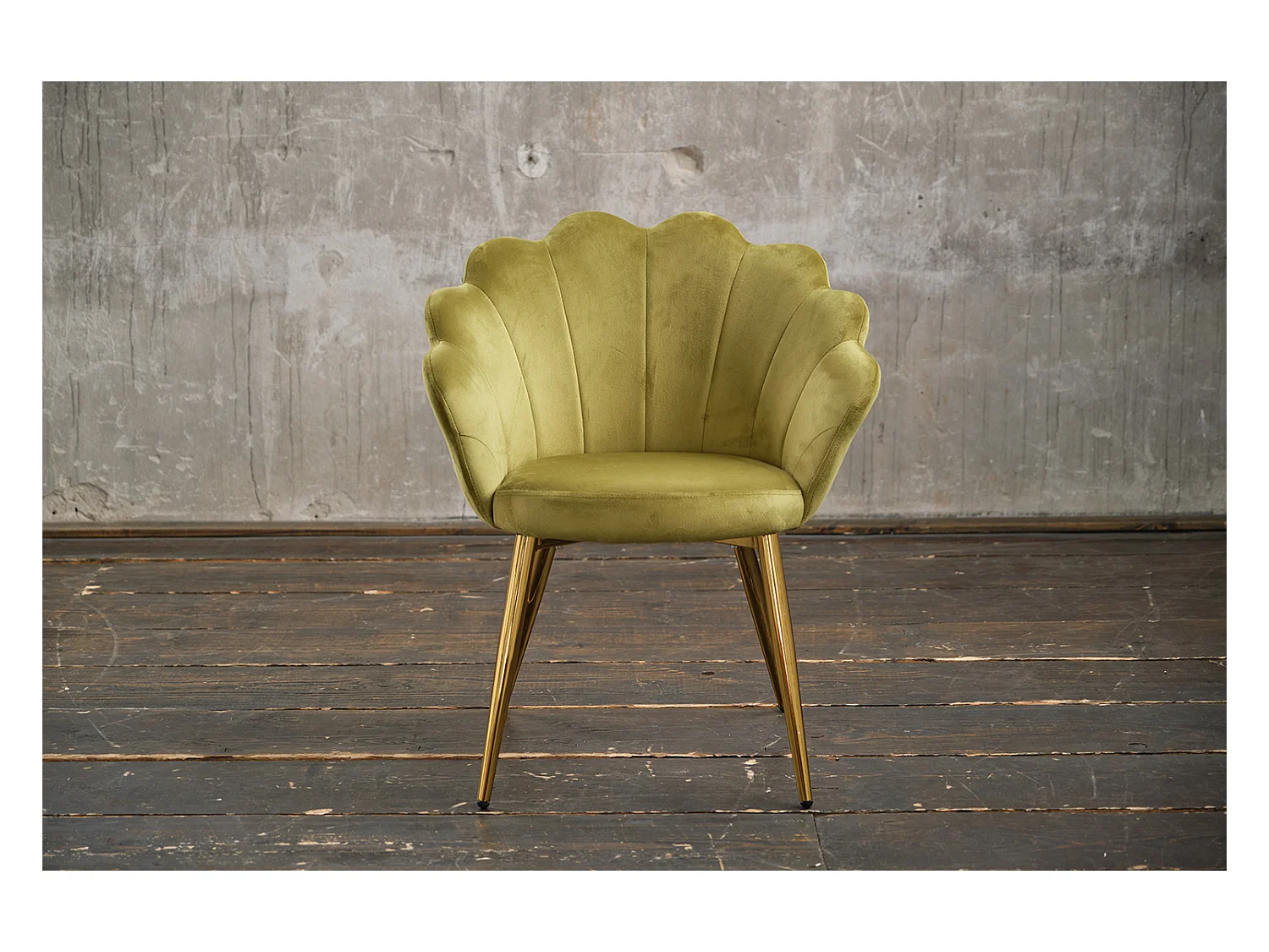 Chaise - Vert Velours - CARLA