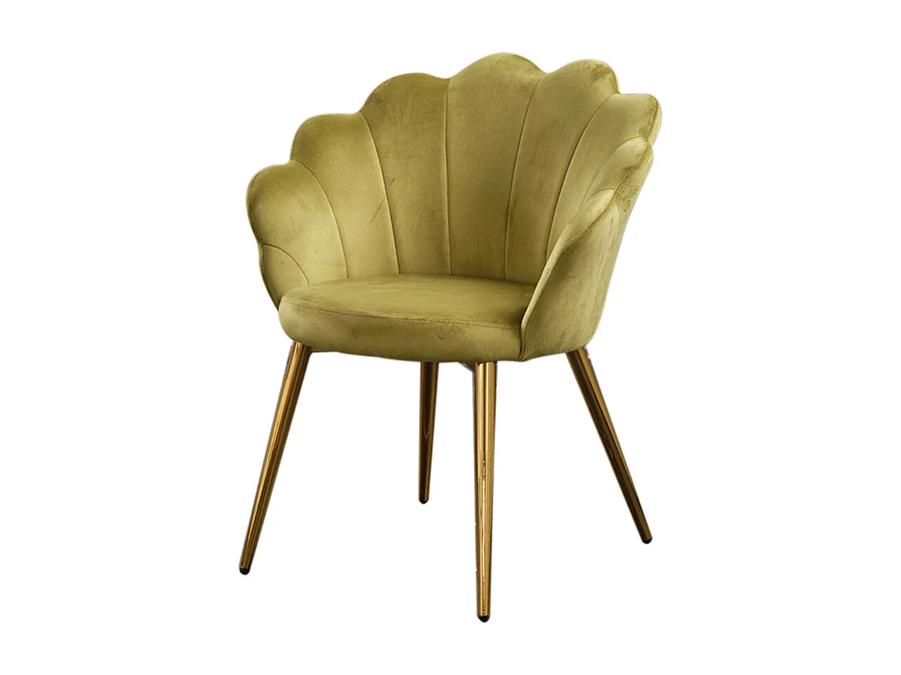 Chaise rembourrée - Vert Velours - CARLA