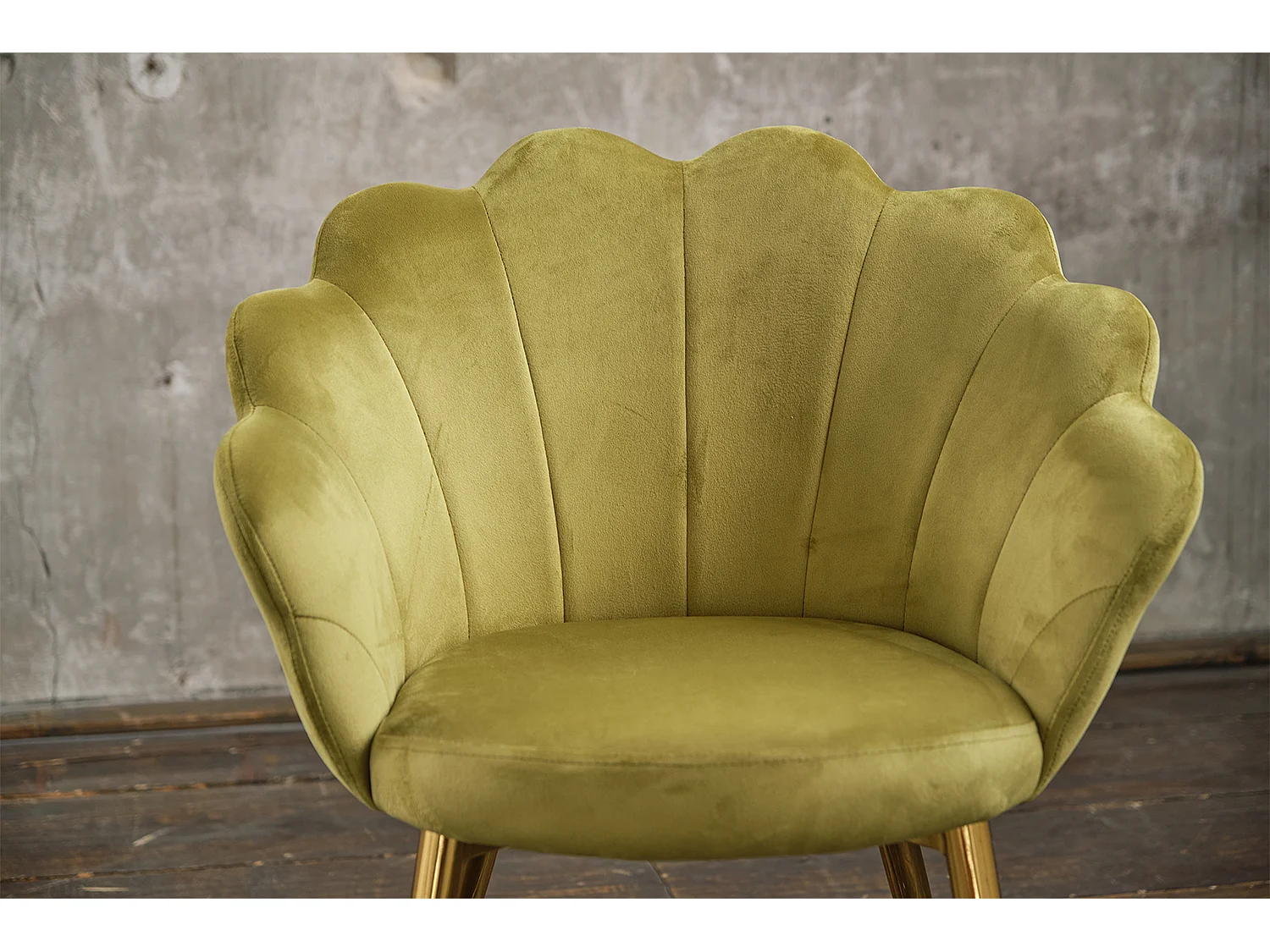 Chaise rembourrée - Vert Velours - CARLA