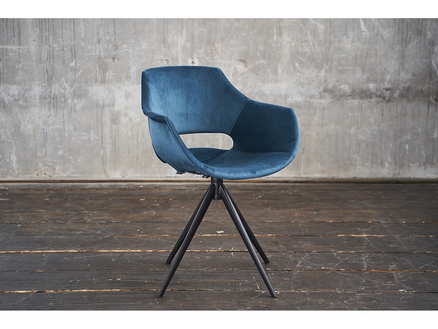 Fauteuil - Pétrole Velours - ZAJA