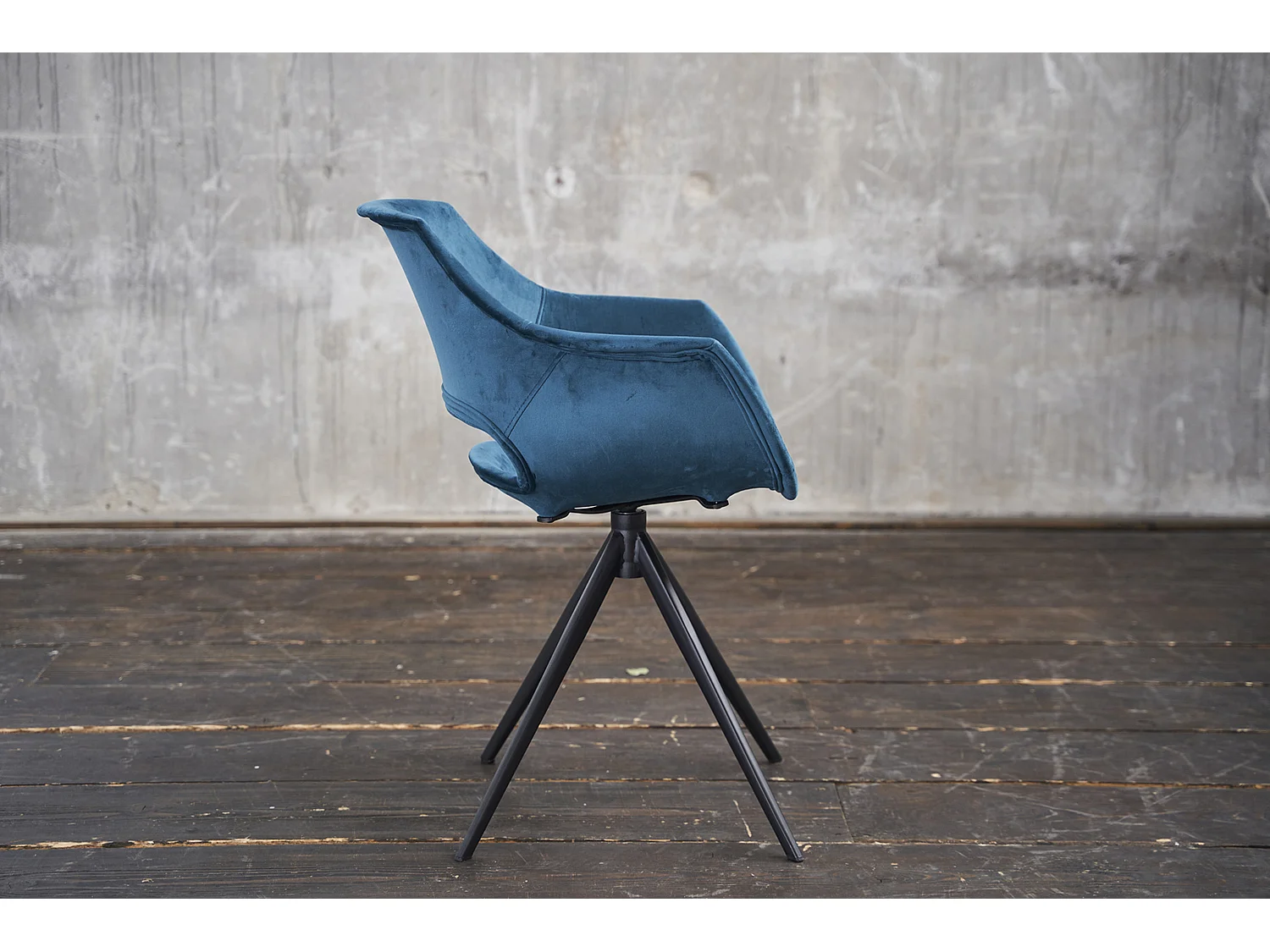 Fauteuil - Pétrole Velours - ZAJA