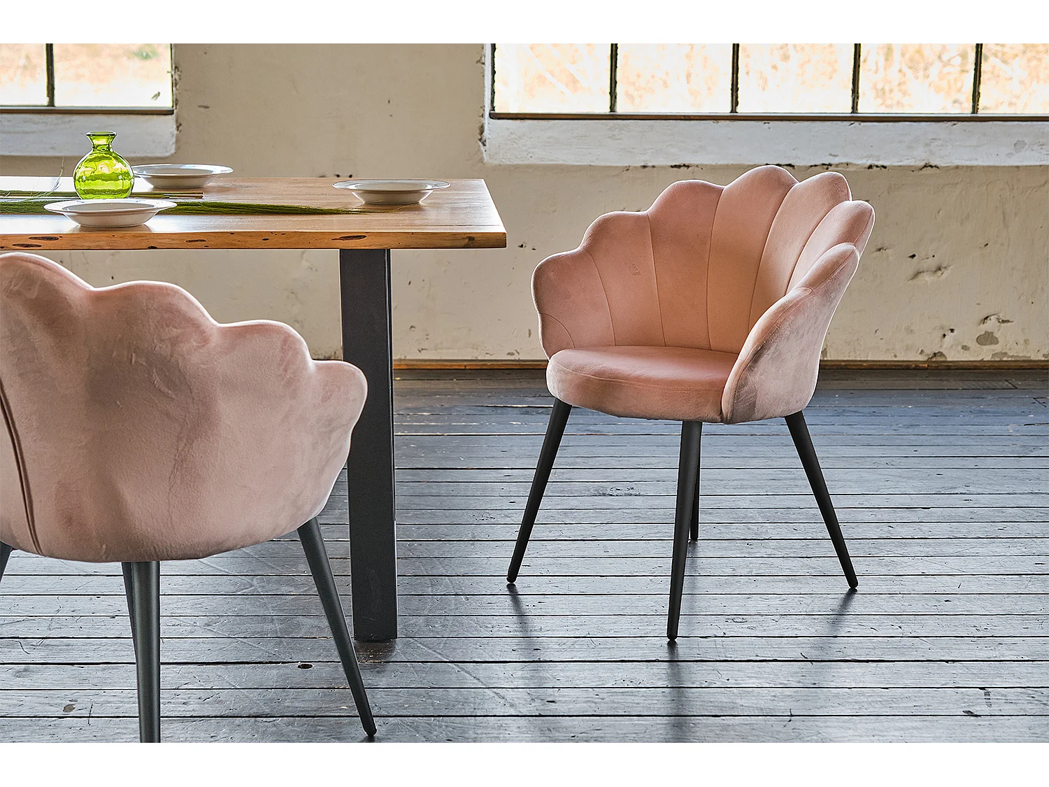 Esszimmerstuhl - Pink Velvet - CARLA