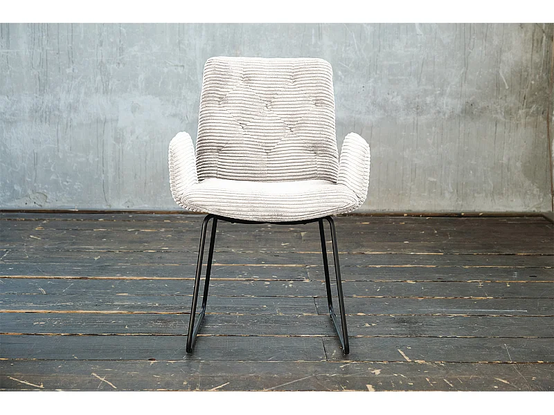 Stuhl - Weiß Cord - CHARME